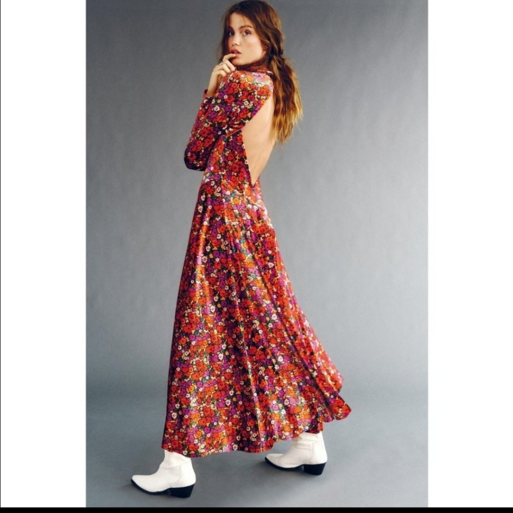 NWT Free People Heartland Crushed Midi Dress